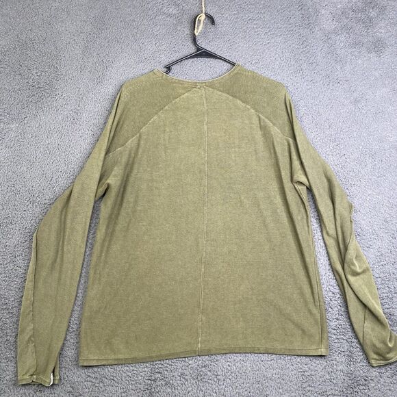 Rag & Bone Sweater Mens Large Green Long Sleeve Crewneck Pullover Cotton Casual - Picture 12 of 12